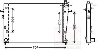 <strong>Радіатор охолодження TUCSON/SPORT.20CRDi MT 06- (вир-во) Van Wezel 82002204 (фото 1)</strong>