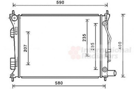 Радіатор охолодження Hyundai; KIA 1,4AT Van Wezel 82002276 (фото 1)