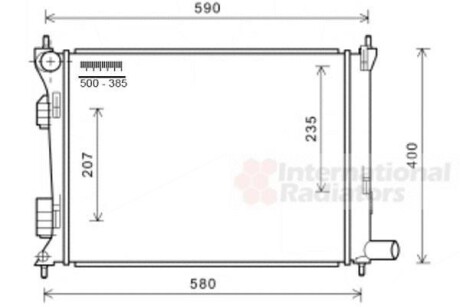 Радіатор охолодження RIO/ACCENT MT 11- Van Wezel 82002277 фото товару