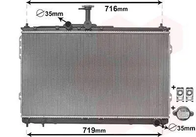 <strong>Радіатор охолодження HYUNDAI H1 (вир-во) Van Wezel 82002418 (фото 1)</strong>