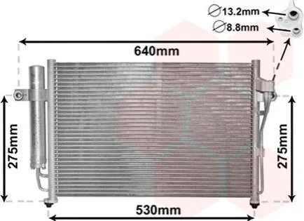 <strong>Конденсор кондиціонера HYUNDAI GETZ MT ALL 02- Van Wezel 82005087 (фото 1)</strong>