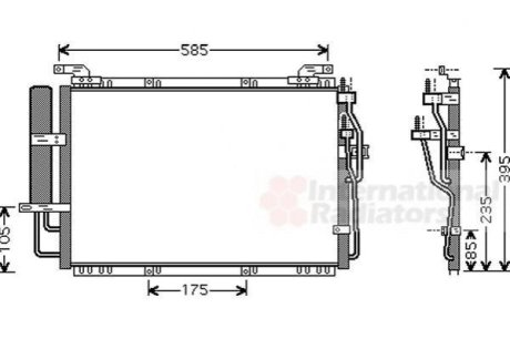 Радіатор кондиціонера HYUNDAI MATRIX (FC) (01-) Van Wezel 82005091 фото товару