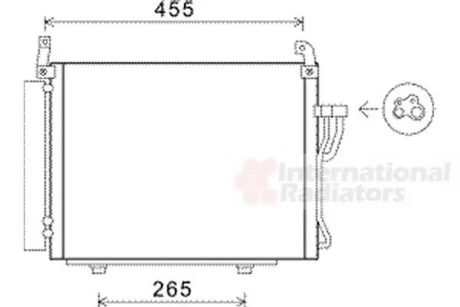 Конденсор кондиціонера HYUNDAI i10 08>13 (вир-во) для Van Wezel 82005245 фото товару