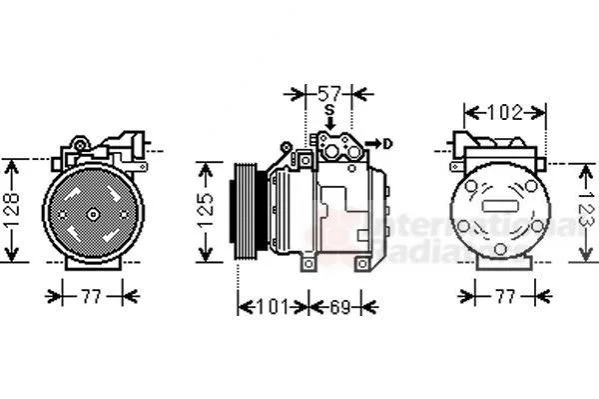 <strong>Компресор кондиціонера TUCSON/SPORTAGE 27i 04- Van Wezel 8200K208 (фото 1)</strong>