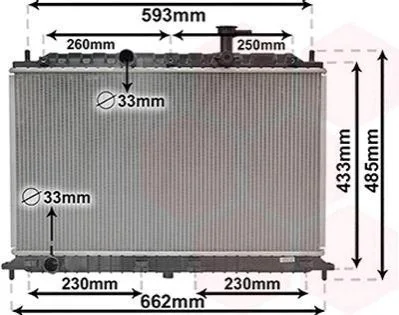 <strong>Радіатор охолодження KIA RIO II (JB) (05-) 1.4i / 1.6i механіка (вир-во) Van Wezel 83002077 (фото 1)</strong>