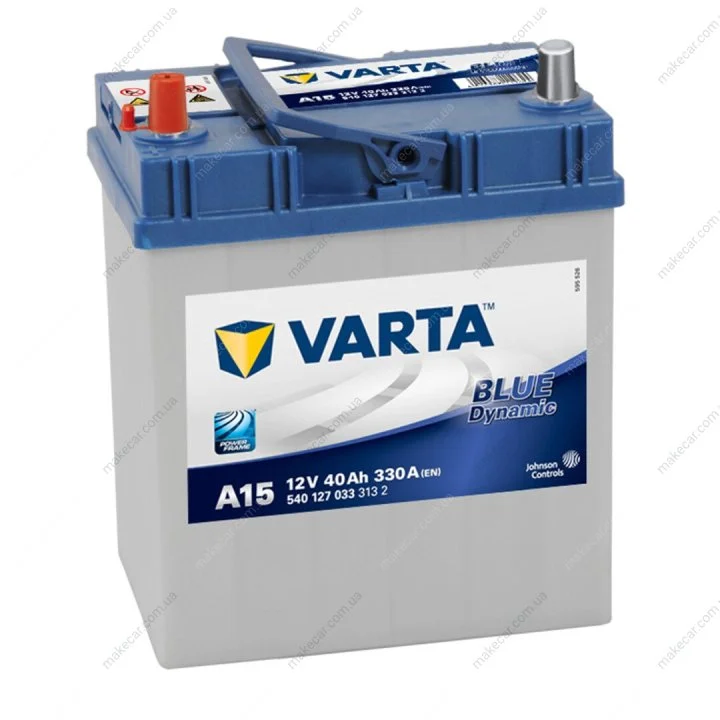 <strong>Акумулятор BLUE DYNAMIC 40Ah, EN 330, лівий "+" 187x127x228 (ДхШхВ) | 6СТ-40 Аз (A15) VARTA 540127033 (фото 1)</strong>