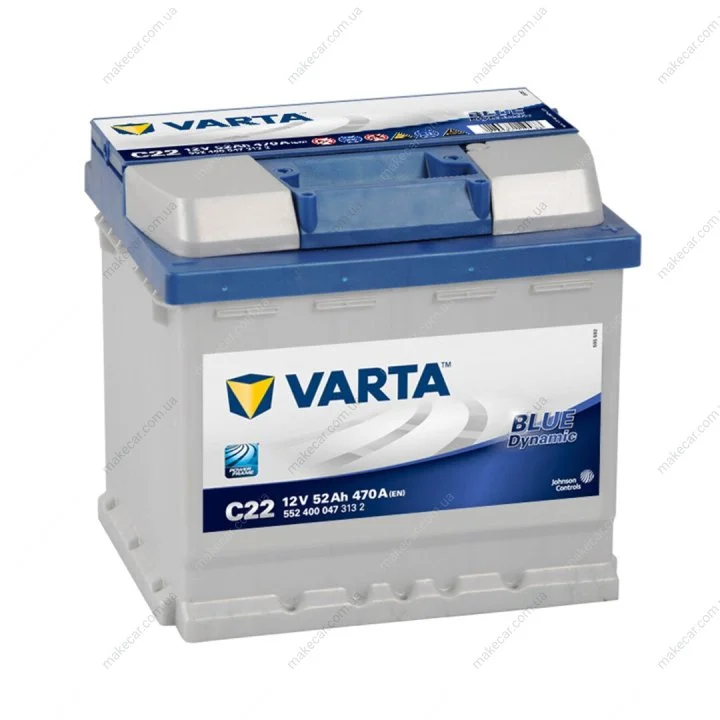 <strong>Акумулятор BLUE DYNAMIC 52Ah, EN 470, правий "+" 207x175x190 (ДхШхВ) | 6СТ-52 АзЕ C22 VARTA 552400047 (фото 1)</strong>