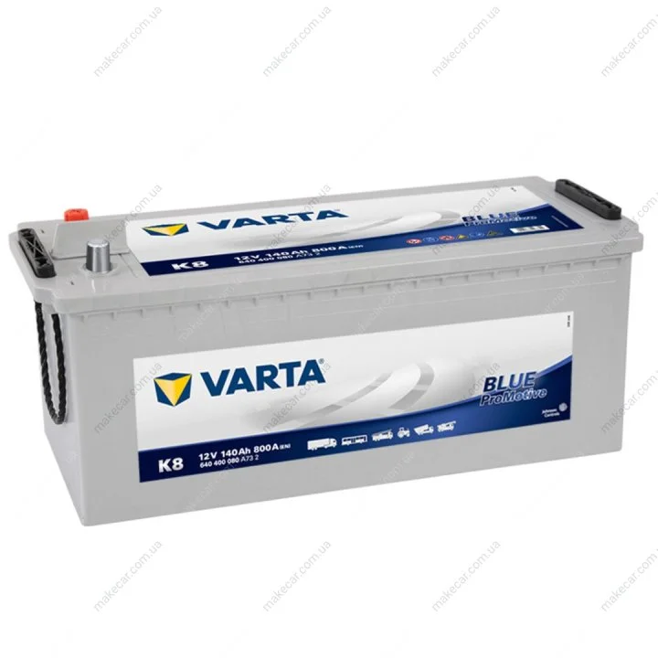 <strong>Акумулятор 140Ah-12v PM Blue(K8) (513x189x223),полярність зворотна (3),EN800 VARTA 640 400 080 (фото 1)</strong>