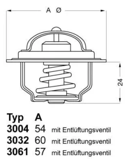 Термостат Ford для WAHLER 3004.82D1 фото товару