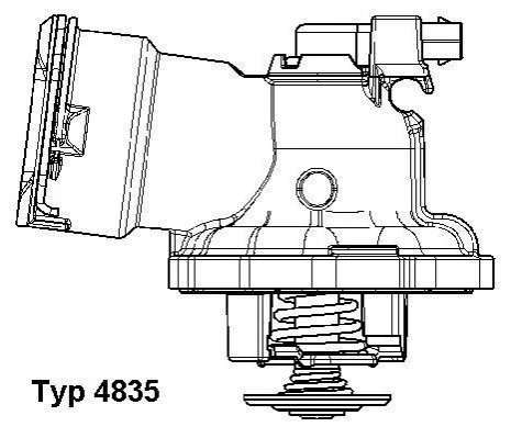 <strong>Термостат Mercedes Benz W204/211/221 M642 WAHLER 483587D (фото 1)</strong>