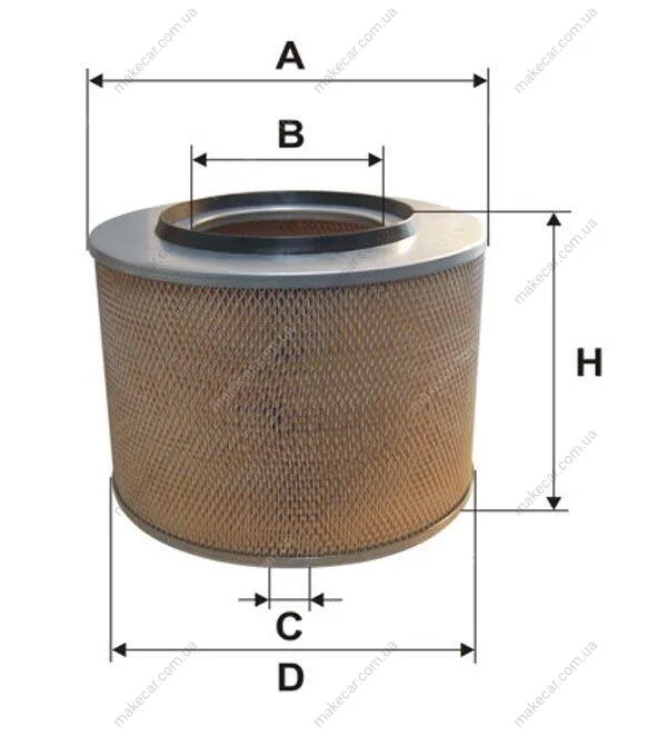 <strong>Фільтр повітряний - фільтруючий елемент (x255) MERCEDES LK/LN2, MK, NG, SK 5958-18273 08.73-12.98 WIX FILTERS 42357E (фото 1)</strong>