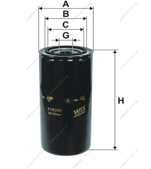 <strong>Фільтр оливний WIX FILTERS 51820E (фото 1)</strong>