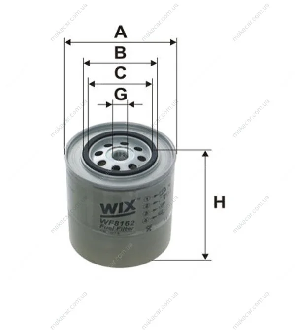 <strong>Фільтр палив. BMW PP854/1/ (вир-во WIX-FILTERS) WIX FILTERS WF8162 (фото 1)</strong>