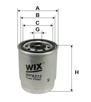 ФІЛЬТР ПАЛИВА WIX FILTERS WF8312 фото товара