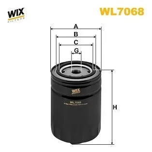 Фільтр масляний для WIX FILTERS WL7068 фото товару