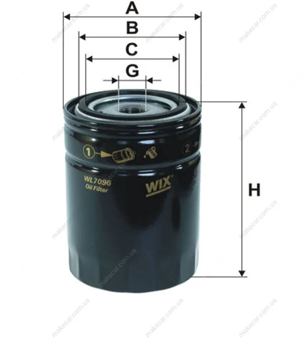 <strong>Фільтр масляний WIX FILTERS WL7096 (фото 1)</strong>