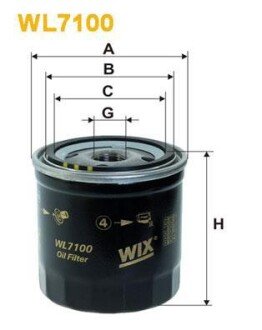 7100 (553) WIX FILTERS WL7100 фото товару