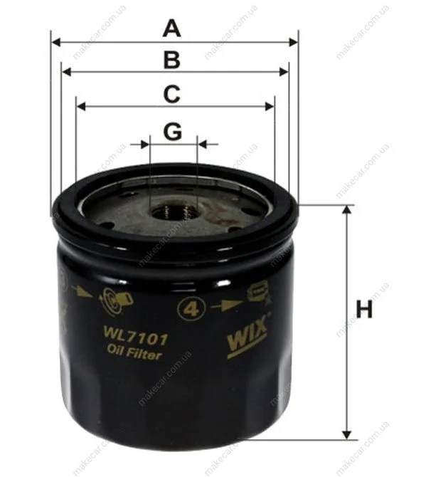 <strong>Фільтр оливний WIX FILTERS WL7101 (фото 1)</strong>