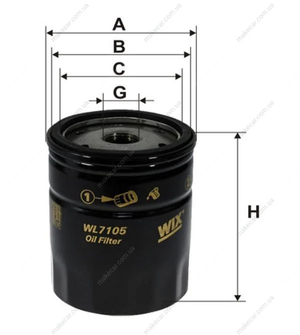 <strong>Фільтр масляний WIX FILTERS WL7105 (фото 1)</strong>