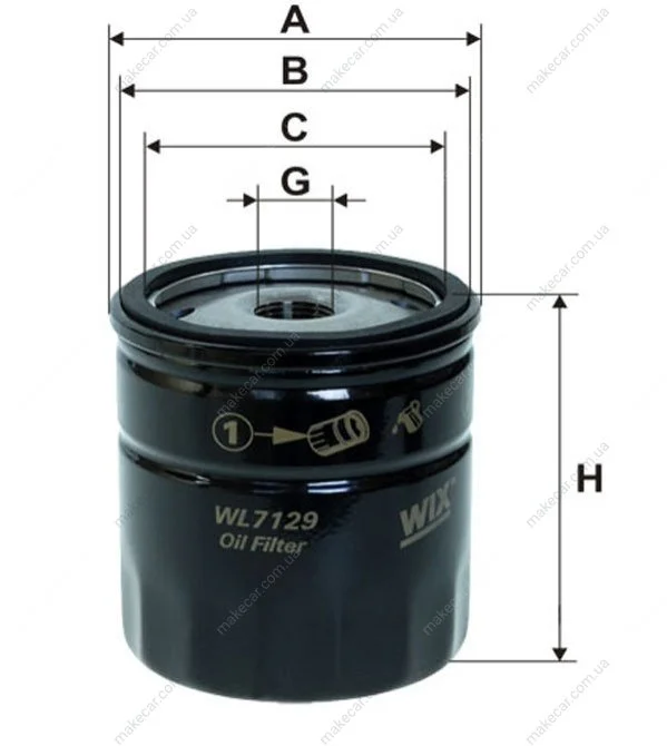<strong>Фільтр масляний WIX FILTERS WL7129 (фото 1)</strong>