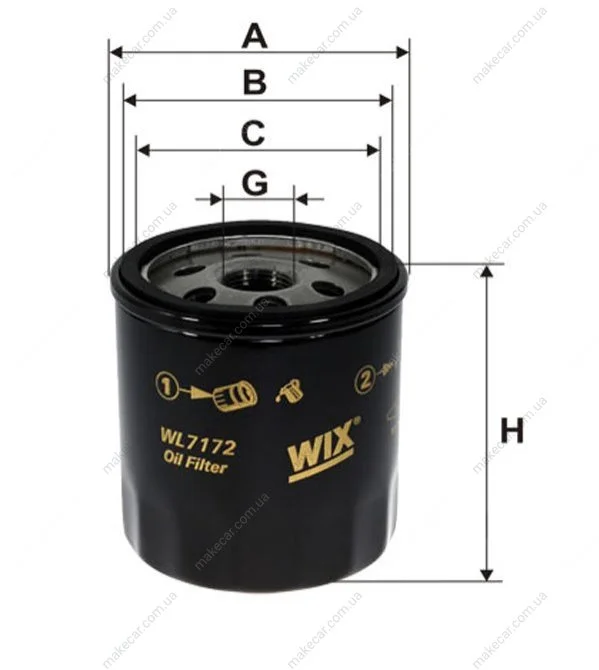 <strong>Фільтр масляний WIX FILTERS WL7172 (фото 1)</strong>