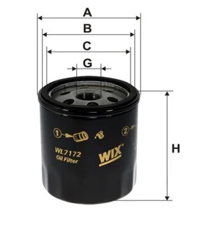 Фільтр масляний для WIX FILTERS WL7172 фото товару