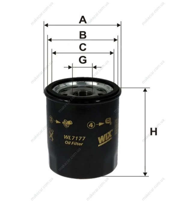 <strong>Фільтр масляний WIX FILTERS WL7177 (фото 1)</strong>