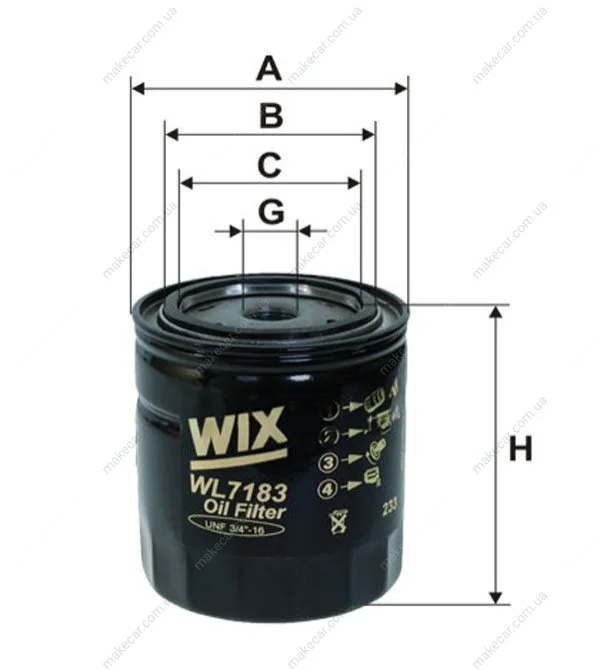 <strong>Фільтр масляний WIX FILTERS WL7183 (фото 1)</strong>