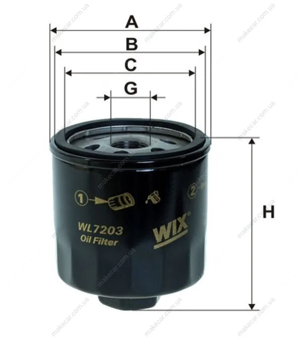 <strong>Фільтр оливи WIX FILTERS WL7203 (фото 1)</strong>