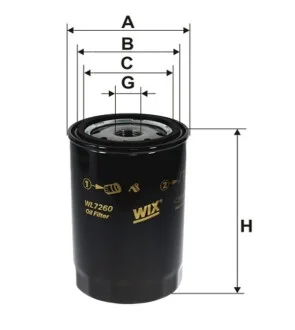 Фільтр масляний для WIX FILTERS WL7260 фото товару