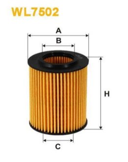 Фільтр оливи WIX FILTERS WL7502