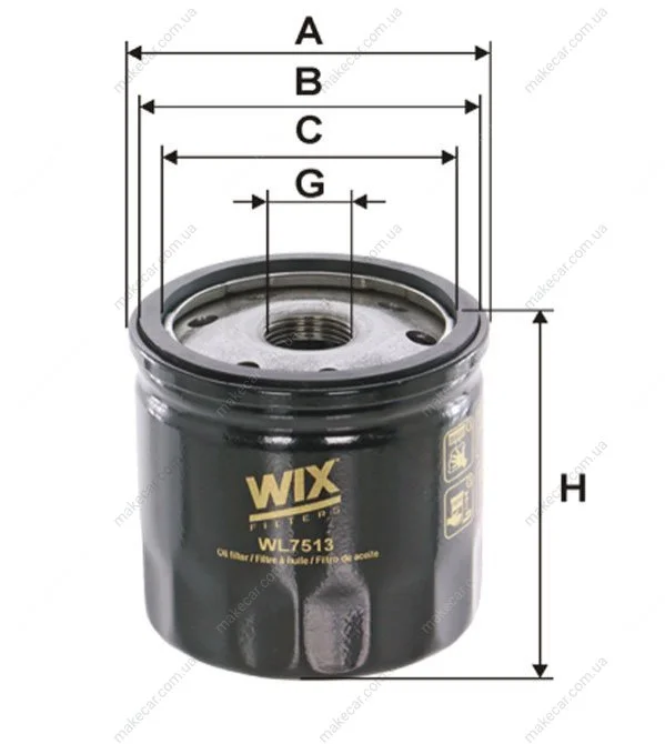 <strong>Фільтр масляний WIX FILTERS WL7513 (фото 1)</strong>