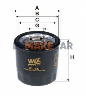 Фільтр масляний WIX FILTERS WL7520 (фото 1)