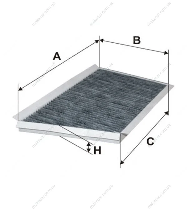 <strong>Фільтр салону /K1106A вугільний (вир-во WIX-FILTERS) WIX FILTERS WP9103 (фото 1)</strong>