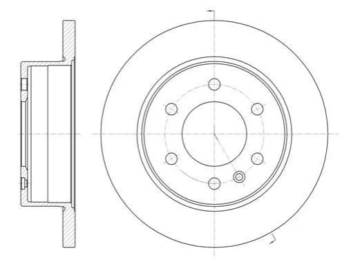 <strong>Гальмівний диск задн. Crafter/W906/W907/W910 (06-21) WOKING D61035.00 (фото 1)</strong>