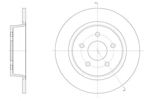 <strong>Тормозной диск зад. Transit Connect/Kuga/C-max 10- 1.0-2.0 WOKING D61459.00 (фото 1)</strong>