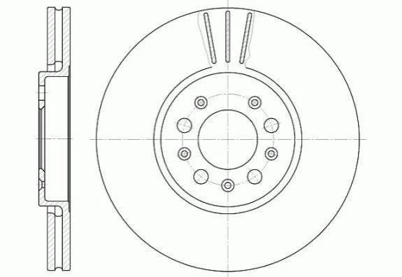 <strong>Гальмівний диск перед. A1/A3/Bora/Cordoba/Fabia (96-21) WOKING D6544.10 (фото 1)</strong>