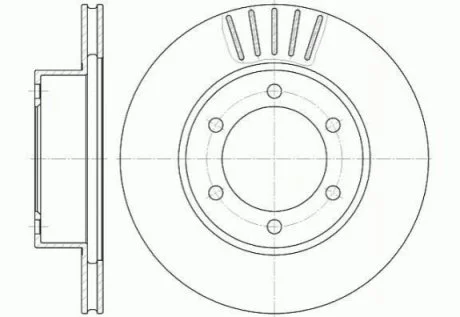 Гальмівний диск передн. 4 RUNNER III /LAND CRUISER 90 2.7-3.4 95-02 для Toyota WOKING D6562.10 фото товару