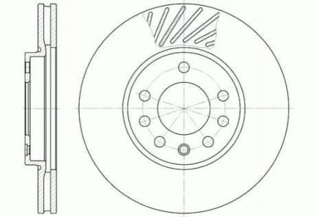 Гальмівний диск перед. Opel Astra G, H/Zafira 98- (вент.) (280x25) для WOKING D6584.10 фото товару