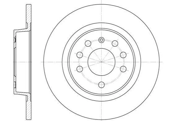 <strong>Гальмівний диск зад. Opel Vectra C 02-/Signum 03- (278x12) WOKING D6688.00 (фото 1)</strong>