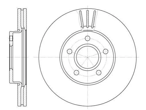 <strong>Гальмівний диск перед. Ford C-Max 07-10/Focus 04-11 (278x25) WOKING D6710.10 (фото 1)</strong>