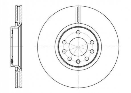 Тормозной диск перед. Opel Astra G 98-05/H 04-(308x25) (вент.) WOKING D6729.10 (фото 1)