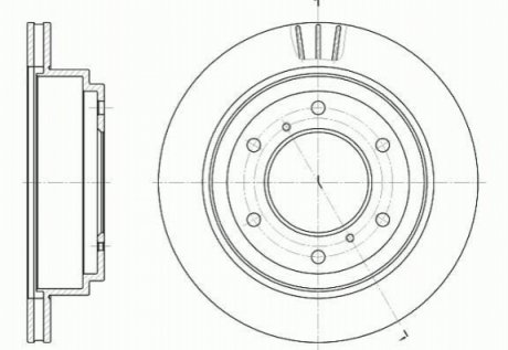 Тормозной диск задний Mitsubishi Pajero 2.5-3.8 00- (300x22) WOKING D6955.10 (фото 1)