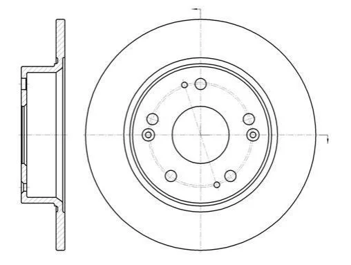 <strong>Гальмівний диск зад. Honda Accord 04-08 (260x10) WOKING D6984.00 (фото 1)</strong>
