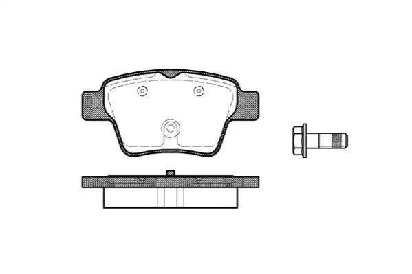 <strong>Гальмівні колодки зад. Peugeot 207/307/Citroen C4 06- (Bosch) WOKING P10383.00 (фото 1)</strong>