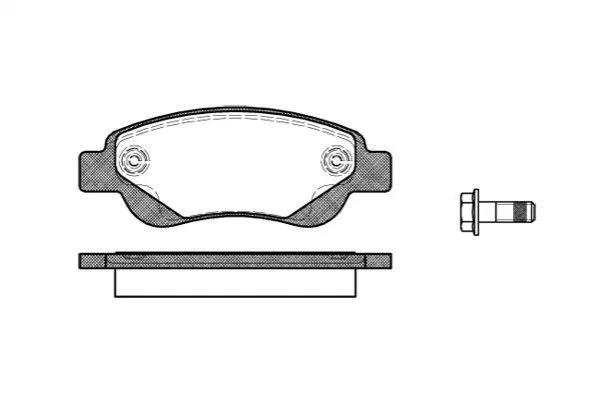 <strong>Гальмівні колодки перед. Peugeot 107/Citroen C1 05- (Bosch) WOKING P10773.00 (фото 1)</strong>