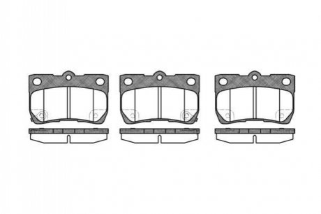 Колодки гальмівні дискові задні Lexus Gs (grs19_, uzs19_, urs19_) 3.0 05-11 (P WOKING P1081302 (фото 1)