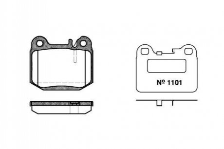 Гальмівні колодки зад. MB M-class (W163) 98-05 (ATE) WOKING P1143.40