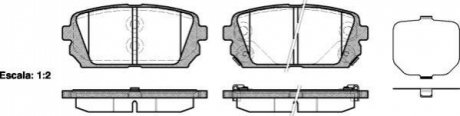 Колодки гальмівний диск. задн. (Remsa) Hyundai ix35, Kia Carens III WOKING P12033.02 (фото 1)