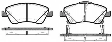 Тормозные колодки перед. Toyota Auris 07-12 (bosch) (136,7x57,9x19,2) для WOKING P12103.02 фото товара